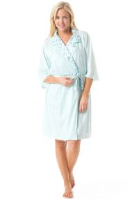 Casual Nights Women's 2 Piece Floral Robe and Gown Set - Blue