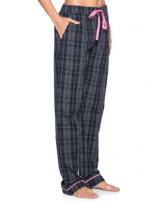 Ashford & Brooks Women's Woven Pajama Sleep Pants - Black/Grey/White - Ashford & Brooks Women's Woven Pajama Sleep Pants