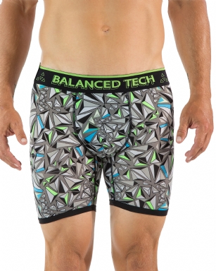 Balanced Tech Men's Active Performance Boxer Brief - Olive - This Balanced Tech Men's athletic Active Performance Boxer Briefs In Beautiful Photoprint color Prints is made of Soft Lightweight 87% Nylon/13% Elastane Fabric, With Breathability technology that moves moisture away from the body and Moisture control wicking ensures fast Quick drying, leaving you dry and comfortable, These Compression Performance Sport Brief  has a 5 Inseam with 4 Way easy-stretch design that conforms to your body and wont ride up, features; double-ply contoured front pouch with Closed fly, Super Soft elasticized Signature waistband. This Boxers are great for running and working out and for all day use 