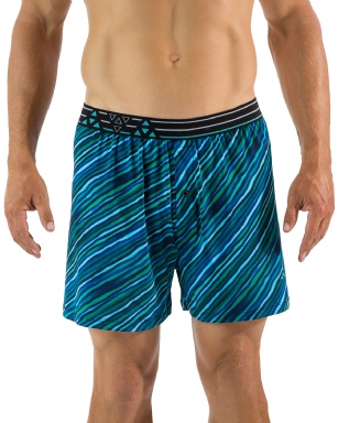 Balanced Tech Men's Active Performance Boxer Shorts - Animal Watercolor Teal Multi - These Balanced Tech Active Performance Boxer Shorts is made out of a 95% Polyester/5% Elastane fabric with breathability and moisture wicking technology ensures fast drying while keeping you cool and fresh all day. These comfort fit athletic underwear features: comfortable signature elastic waistband that eliminates chafing, functional button fly, approx. 4" inseam length, 4 way stretch flexibility improves mobility while maintaining its shape and wont ride up. These Boxers are great for running and working out and for all day use. About the Brand - "Balanced Tech" Designed in the US, is an activewear brand that infuses technology, Driven by the latest trends with style and comfort for everyday goals and challenges. Whether you are working up a serious sweat or hanging out on a Sunday, you can always look and feel great with Balanced Tech!