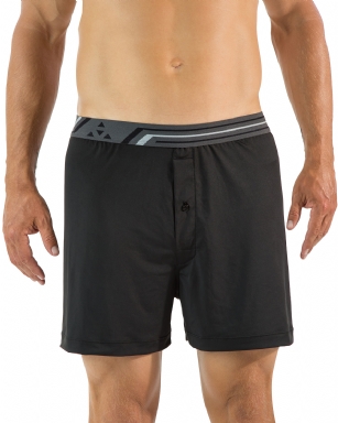 Balanced Tech Men's Active Performance Boxer Shorts - Jet Black - These Balanced Tech Active Performance Boxer Shorts is made out of a 95% Polyester/5% Elastane fabric with breathability and moisture wicking technology ensures fast drying while keeping you cool and fresh all day. These comfort fit athletic underwear features: comfortable signature elastic waistband that eliminates chafing, functional button fly, approx. 4" inseam length, 4 way stretch flexibility improves mobility while maintaining its shape and wont ride up. These Boxers are great for running and working out and for all day use. About the Brand - "Balanced Tech" Designed in the US, is an activewear brand that infuses technology, Driven by the latest trends with style and comfort for everyday goals and challenges. Whether you are working up a serious sweat or hanging out on a Sunday, you can always look and feel great with Balanced Tech!