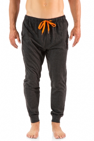Balanced Tech Men's Jersey Knit Jogger Lounge Pants - Charcoal/Black - The Balanced Tech Men's Jersey Knit Sweatpants blends style with comfort. Constructed from lightweight 60% Cotton/ 40% Polyester fabric that's super soft and comfortable, it's a must to have in any active lounge wardrobe! Wear it as a layering piece, to workout, around the house or to sleep in. This easy lounge jogger takes comfort to the next level. Featuring elasticized waist with contrast color drawstring, 2 side pockets, cuffed ankles, tag-less construction, non-functional fly and logo detail. Pant measures: Approx. 29" to 30" inch inseam, varies according to size. Stretch construction improves mobility while maintaining its shape. It'll keep you cool and comfortable throughout.About the Brand - Balanced Tech designed in USA, is an activewear brand that infuses technology, Driven by the latest trends with style and comfort for everyday goals and challenges. Whether you are working up a serious sweat or hanging out on a Sunday, you can always look and feel great with Balanced Tech!