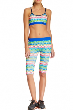 Balanced Tech Women's Printed Under the Knee Capri Pant - Chevron - Sleekgreat foundation for your athletic wardrobe, the Balanced Tech Women's Printed Under the Knee Capri delivers the performance you need with odor resistant fabric and Lightning Dry technology for moisture control. Features Contrast Balanced Tech logo Graphic elasticized waist andAllover print detail. Pant measures: 8" rise, 11" inseam.It keeps you comfortable and cool throughout your workout. About the Brand - "Balanced Tech" is an activewear brand that infuses technology, Driven by the latest trends with style and comfort for everyday goals and challenges. Whether you are working up a serious sweat or hanging out on a Sunday, you can always look and feel great with Balanced Tech!
