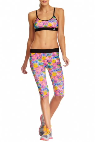 Balanced Tech Women's Printed Under the Knee Capri Pant - Floral - Sleekgreat foundation for your athletic wardrobe, the Balanced Tech Women's Printed Under the Knee Capri delivers the performance you need with odor resistant fabric and Lightning Dry technology for moisture control. Features Contrast Balanced Tech logo Graphic elasticized waist andAllover print detail. Pant measures: 8" rise, 11" inseam.It keeps you comfortable and cool throughout your workout. About the Brand - "Balanced Tech" is an activewear brand that infuses technology, Driven by the latest trends with style and comfort for everyday goals and challenges. Whether you are working up a serious sweat or hanging out on a Sunday, you can always look and feel great with Balanced Tech!