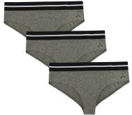 Balanced Tech Women's 6 Pack Seamless Low-Rise Bikini Panties -  Grey/Charcoal/Black - X-Small 