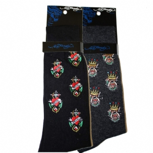 Ed Hardy Embroidered All Over Men's Crew Socks - This super stylish Ed HardyEmbroidered All Over Crew Sockwill make you never want to wear anything else again. Its from theMen's Crew Sockcollection and features the vibrantEmbroidered All Over graphics. Features Don Ed Hardy signature.