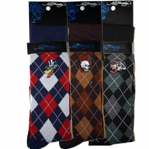 Ed Hardy Argyle Men's Crew Socks - This super stylish Ed HardyArgyle Crew Sockwill make you never want to wear anything else again. Its from theMen's Crew Sockcollection and features the vibrantArgyle graphics. Features Don Ed Hardy signature.