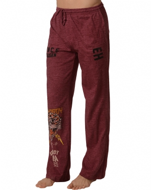 Ed Hardy Men's Tiger Lounge Pants - Rose Sand - The Ed HardyMen's Cotton Lounge Pants is perfect for Lounging around the house, or as comfy sleep pj pants. It features, Ribbed waistband with concealed drawstring drawcord with exposed tie front, Two on-seam side pockets and original Ed Hardy designs.