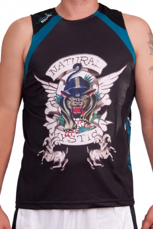 Ed Hardy Mens Mystic Panther Sport Tank Top - Black - The Ed Hardy MensTiger Roar SportTank is a quality sportstop from Ed Hardy's Sport Collection.This Tank featuresEd Hardy Mystic Panther graffitti graphicsprint. It also has printed text with the words "Ed Hardy"on the back.Made of Poly mesh fabric. This printed Ed Hardy tank makes a great start to a cool, casual look.