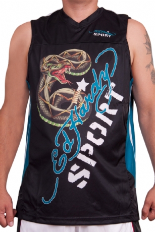 Ed Hardy Mens Dragon Shooter Sport Tank Top - Black - The Ed Hardy MensDragon Shooter SportTank is a quality sportstop from Ed Hardy's Sport Collection.This Tank featuresEd Hardy Dragon Shooter graffitti graphicsprint. It also has printed text with the words "Ed Hardy"on the back.Made of Poly mesh fabric. This printed Ed Hardy tank makes a great start to a cool, casual look.