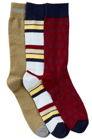 Casual Nights Men's 3 Pack Dress Crew Socks - Diamond Assorted - Flaunt your feet in a kaleidoscope of colors with these mid calf socks from Casual Nights. Comfortable and durable cotton blend fabric with Softness and stretch construction for extra comfort and the perfect fit. Includes 3 pairs per pack.