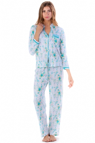 Casual Nights Women's Long Sleeve Floral Lace Trim Pajama Set - Green - Softandcomfortable Knit Pajamas in a funFloral pattern elevates the coziest pajamas you'll ever own from basic to blissful, Top Features Button closure, Lace Trim and open pocket.Bottom Pant has an elastic with drawstring waist.A comfortable straight fit perfect for sleeping or curling up on the couch to watch a movie.