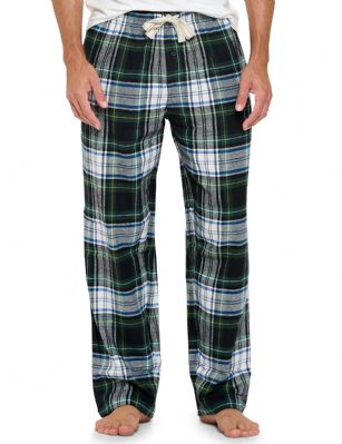 Ashford & Brooks Mens Super Soft Flannel Plaid Pajama Sleep Pants - Green Blackwatch - This Ashford & Brooks Premium mens Luxurious Cozy Flannel plaid pajama sleep pants is made from durable ultra-soft 55% Cotton /45% Polyester fabric. Designed with a roomy relaxed fit. The Fabric blend is designed to give you that soft and warm touch, at the same time prevent excessive shrinkage unlike the 100% Cotton Flannel fabric. It'll keep you warm and comfortable during the cold winter days yet stylish at the same time. The mens Flannel Pajama sleep lounge bottoms features; Elasticized waist and drawstring bow tie closure for easy pull on and added comfort, concealed open fly and 2 side seam pockets, approx. 31" inseam. This comfort sleepwear PJ sleep bottom jammies available in regular and plus sizes, small up to 4X Large, is perfect for sleeping or lounging around the House. Soft to touch feels great against skin, you will not want to get them off! Makes a great Holiday gift or for any occasion. 