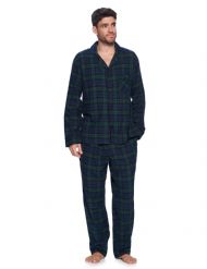 Ashford & Brooks Mens Flannel Plaid Pajamas Long Pj Set, Red Buffalo Check,  Medium : : Clothing & Accessories