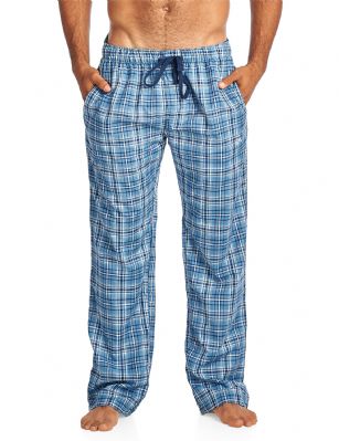 Balanced Tech Men's Woven Sleep Lounge Pajama Pants - Storm Blue - These Men's Classic Cotton Blend Woven Pajama bottoms Sleepwear Pants from Balanced Tech is made from a lightweight soft 60% Cotton/40% Polyester Woven fabric. Wear it as a layering piece, to workout, around the house or to sleep in comfort! Pant features; Comfortable covered inner elastic waistband for a more custom fit with contrast color drawstring, two side seam pockets, concealed functional button fly, tag-less labeling and logo detail, approx. 30" Inseam length. Loose and roomy fit to ensure maximum comfort and plenty of room to ease while lounging and sleeping, itll keep you cool and comfortable throughout the night. About the Brand - Balanced Tech designed in USA, is an activewear brand that infuses technology, driven by the latest trends with style and comfort for everyday goals and challenges. Whether you are working up a serious sweat or hanging out on a Sunday, you can always look and feel great with Balanced Tech!