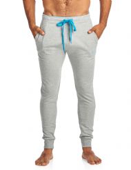 Balanced Tech Men's Jersey Knit Jogger Lounge Pants - Ottoman Ribbed LH Grey