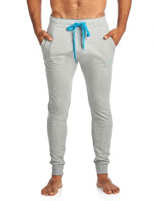 Balanced Tech Men's Jersey Knit Jogger Lounge Pants - Ottoman Ribbed LH Grey - The Balanced Tech Men's Jersey Knit Sweatpants blends style with comfort. Constructed from lightweight 60% Cotton/ 40% Polyester fabric that's super soft and comfortable, it's a must to have in any active lounge wardrobe! Wear it as a layering piece, to workout, around the house or to sleep in. This easy lounge jogger takes comfort to the next level. Featuring elasticized waist with contrast color drawstring, 2 side pockets, cuffed ankles, tag-less construction, non-functional fly and logo detail. Pant measures: Approx. 29" to 30" inch inseam, varies according to size. Stretch construction improves mobility while maintaining its shape. It'll keep you cool and comfortable throughout.About the Brand - Balanced Tech designed in USA, is an activewear brand that infuses technology, Driven by the latest trends with style and comfort for everyday goals and challenges. Whether you are working up a serious sweat or hanging out on a Sunday, you can always look and feel great with Balanced Tech!