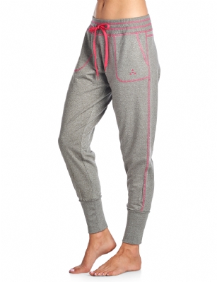 Balanced Tech Women's Contrast Seam French Terry Jogger - Chambray Grey - Sleekgreat foundation for your athletic wardrobe, the Balanced Tech Women's Contrast Seam French Terry Sweatpant is made from Lightweight 60% Cotton/ 40% Polyester fabric that's super soft and comfortable is a must have in any active lounge wardrobe. Wear it as a layering piece, workout, around the house or to sleep in. Features elasticized drawstring waist with 2 side pockets. Pant measures: 10" rise, 28" inseam. Stretch construction improves mobility and maintains shape, It keeps you comfortable and cool throughout your workout. About the Brand - "Balanced Tech" is an activewear brand that infuses technology, Driven by the latest trends with style and comfort for everyday goals and challenges. Whether you are working up a serious sweat or hanging out on a Sunday, you can always look and feel great with Balanced Tech!