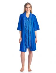 Casual Nights Women's Sleepwear 2 Piece Nightgown and Robe Set - Blue