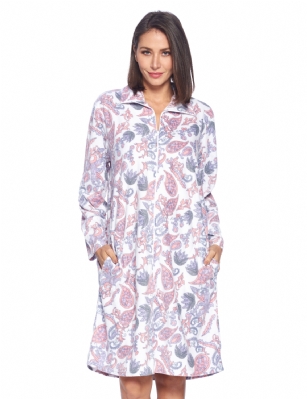 Casual Nights Women's Cozy Long Sleeve Fleece Nightgown : :  Clothing, Shoes & Accessories