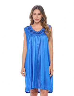 Casual Nights Women's Sleeveless Flower Satin Nightgown - Navy - You'll love slipping into this gown designed in silky satin fabric witha Sexy pattern, Flower accent that lend a feminine flair. A Lightweight, flowing fabric that keeps your sleepwear comfortable and stylish.