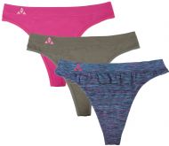Balanced Tech Women's Seamless Thong Panties 3 Pack - Jewel Space Dye