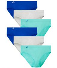 Balanced Tech Women's Seamless Bikini Panties 6-Pack - Aquatic Group