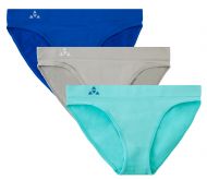 Balanced Tech Women's 3 Pack Seamless Low-Rise Bikini Panties - Aquatic Group