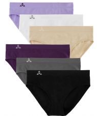 Balanced Tech Women's Seamless Bikini Panties 6-Pack - Classic Essentials
