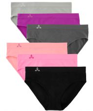 Balanced Tech Women's Seamless Bikini Panties 6-Pack - Prism