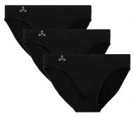 Balanced Tech Women's 3 Pack Seamless Low-Rise Bikini Panties - Black