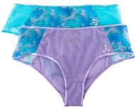 Balanced Tech Women's Printed Mesh Hipster Panty 2 Pack - Palm Leaf