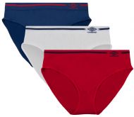 Umbro Women's Seamless Bikini Panties 3 Pack - Red/Navy Assorted