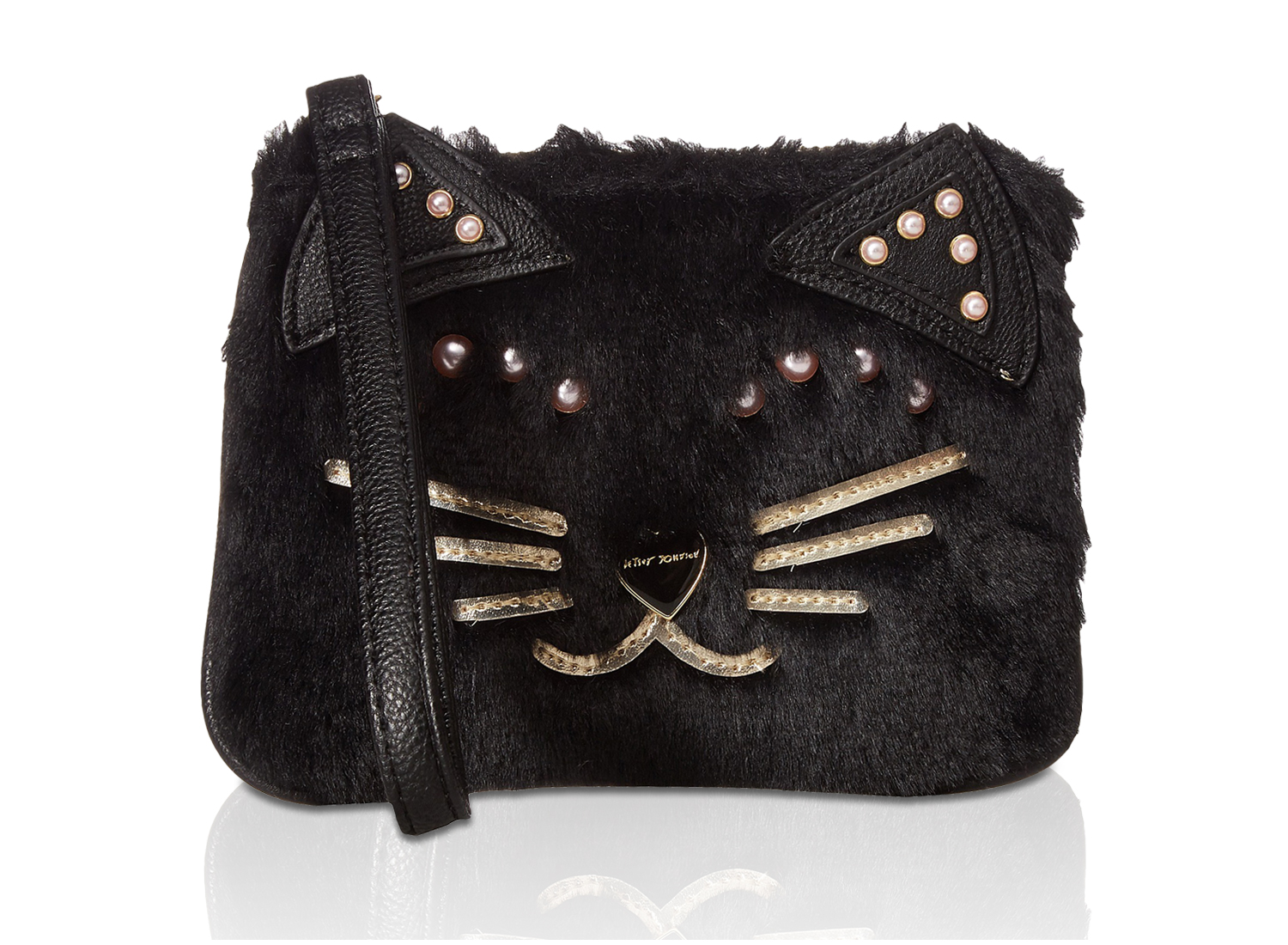 betsey johnson black cat purse